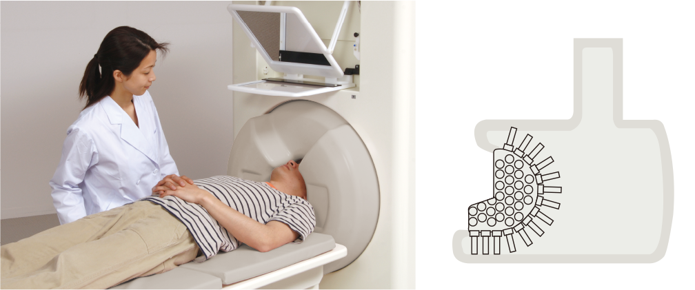 画像：振動の影響による患者・被験者の負担を軽くするための仰臥位での計測システム