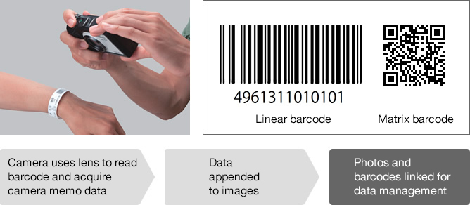 Barcodes help with memo and password entry