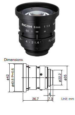 2 Mega-Pixel Lens | FA Lens | Industrial Products | Ricoh
